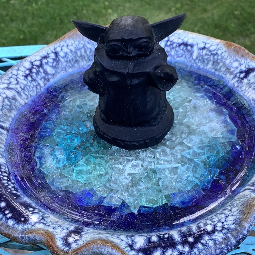 Obsidian Yoda Carving